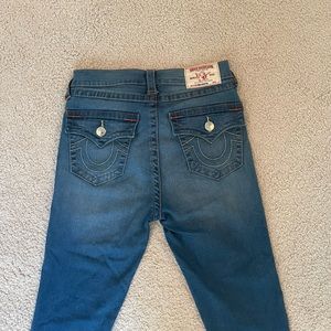 True Religion Women’s Jennie Curvy Mid-Rise Super-Skinny Leg Jeans- 27